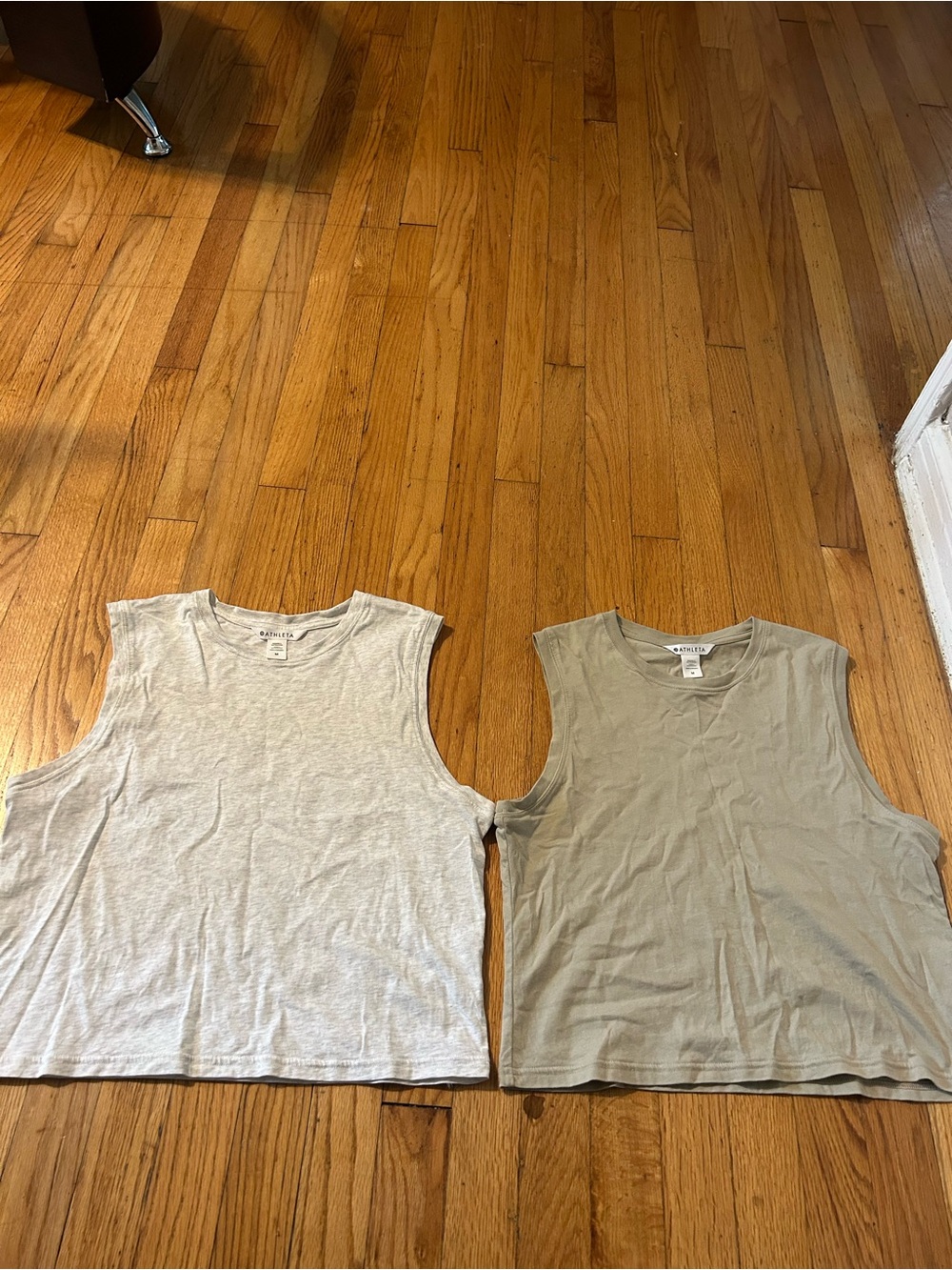 Athleta Women’s Sleeveless Tank Tops - Light Gray & Olive Green